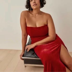 Reformation Beacon Velvet Dress